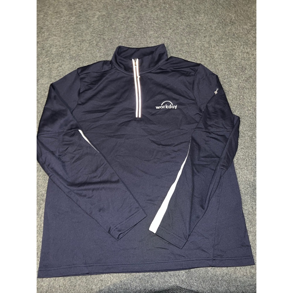 Under Armour Workday Mens Large Navy Blue 1/4 Zip Pullover Activewear Shirt